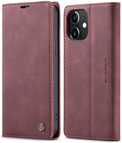 SINIANL Leather Case Compatible with iPhone 12 Case Wallet, Compatible with iPhone 12 Pro Wallet Case Book Folding Flip Case with Credit Card Holder Magnetic Closure for iPhone 12/12 Pro 6.1 inch