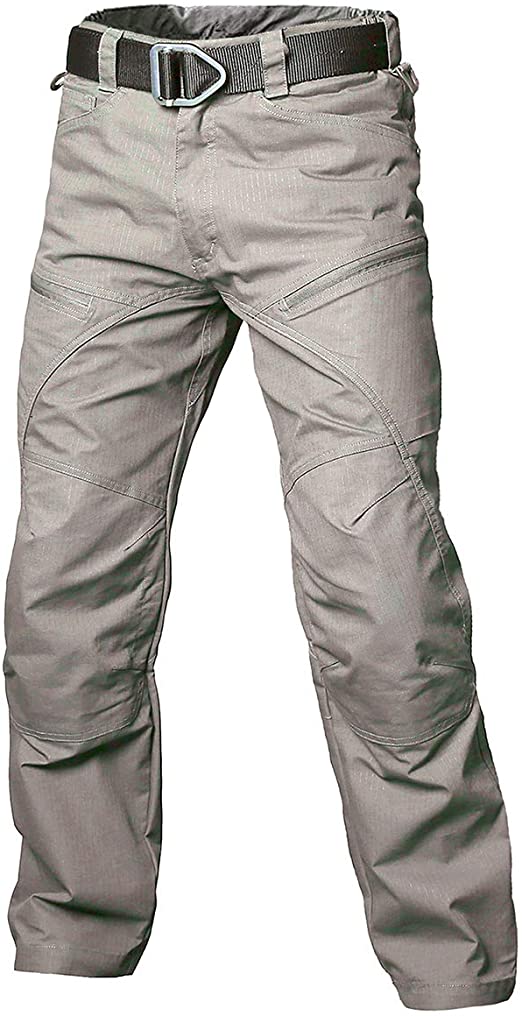 CARWORNIC Men's Combat Tactical Trousers Rip-Stop Military Cargo Trousers Hiking Casual Lightweight Pants Multi-Pocket