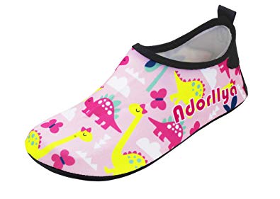 Adorllya Toddler Kids Water Shoes Swim shoe Aqua Socks for Boys Girls Toddlers Barefoot Soft for Pool beach