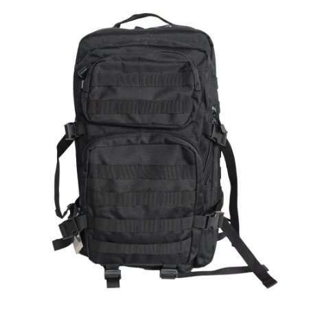 Mil-Tec Military Army Patrol Molle Assault Pack Tactical Combat Rucksack Backpack Bag 36L Black