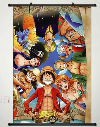 One Piece Wall Scroll Poster Fabric Painting for Anime Key Roles 131 L