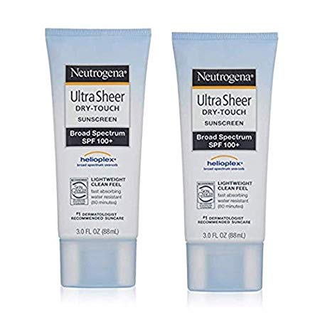 Dry-Touch Water Resistant and Non-Greasy Sunscreen Lotion with Broad Spectrum SPF 100  (3 fl. Oz - 2 Pack)