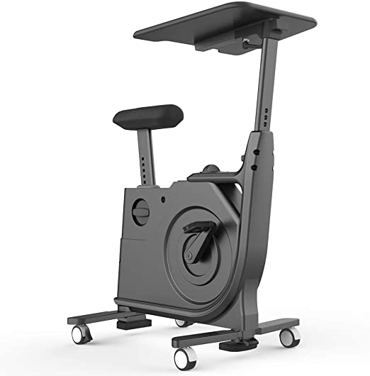 V-FIRE Indoor Cycling Bike, Standing Desk Exercise Bike with Fully Adjustable Magnetic for Home, Office, Sport and Workout
