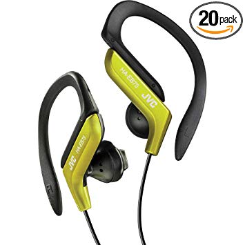 JVC HAEB75Y Sports Clip Headphone, Yellow