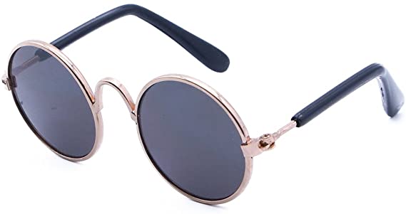 UEETEK Pet Dog Goggles UV Sunglasses Cat Glasses Sunglasses Eyewear Photos Props (Black)