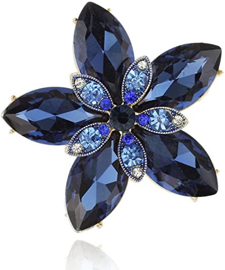 SP Sophia Collection Women's Shining Star Austrian Crystal Wedding Brooch Pin