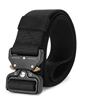 Tactical Heavy Duty Belt JASGOOD Men Military Webbing Belt 1.5” Quick-Release Riggers Web Belt with Metal Buckle