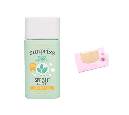 Etude House Sunprise Mild Airy Finish Sun Milk SPF50  / PA   , SoltreeBundle Natural Hemp Paper 50pcs