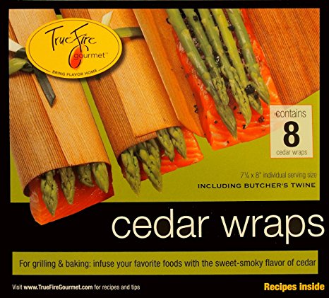 TrueFire Gourmet TFWraps8-8 8-Pack 7.25 by 8-Inch Cedar Wraps with twine