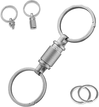 ThruNite Titanium Quick Release Keychain, Detachable Key Chains Men, Car Key Chain, Pull Apart Key Rings for Men and Women