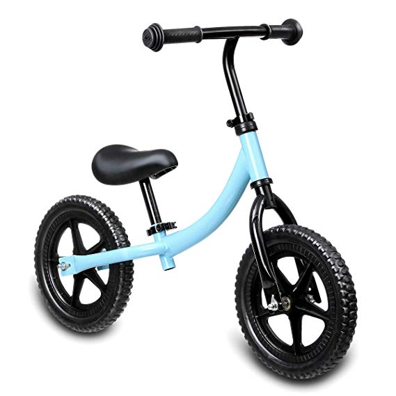 KingSo Kids Balance Bike with Footrest, Lightweight Kids Bike with Freely Adjustable Handlebar & Seat without Tools, EVA Polymer Foam Tire Toddler Bike for 1-5 Years Boys Girls (DIY Stickers Included)