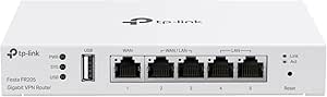 TP-Link Festa FR205 | Multi-WAN Wired Router | Up to 3 Gigabit WAN Ports & One USB WAN | Self-Organizing Network | Free Cloud | Load Balance | OpenVPN/IPSec/PPTP/L2TP VPN | Does not work with Omada