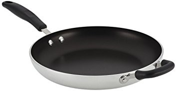 Farberware Commercial Cookware 12-Inch Nonstick Skillet with Helper Handle, Silver