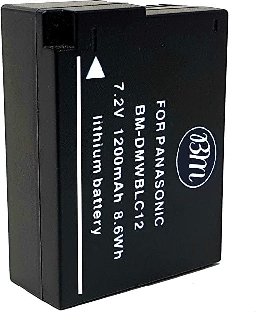 BM Premium High Capacity DMW-BLC12 Battery for Panasonic Lumix DC-FZ1000 II DC-G95 DMC-G85 DMC-GH2 DMC-G5 DMC-G6K DMC-G7 DMC-GX8 DMC-FZ200 DMC-FZ300 DMC-FZ1000 DMC-FZ2500 Cameras
