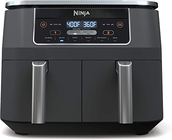 Ninja Foodi 6-in-1 8-qt. 2-Basket Air Fryer with DualZone Technology, Black