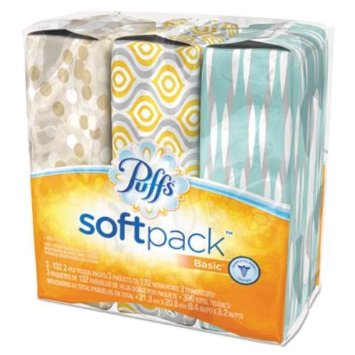 Puffs Basic Soft Pack Facial Tissues - 132 ct - 3 pk
