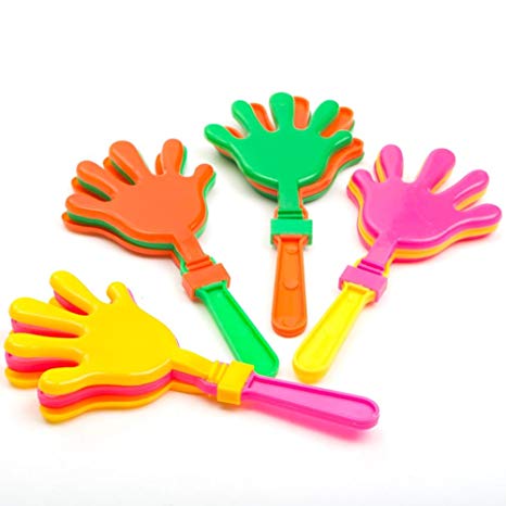 Plastic Hand Clappers, pack of 12