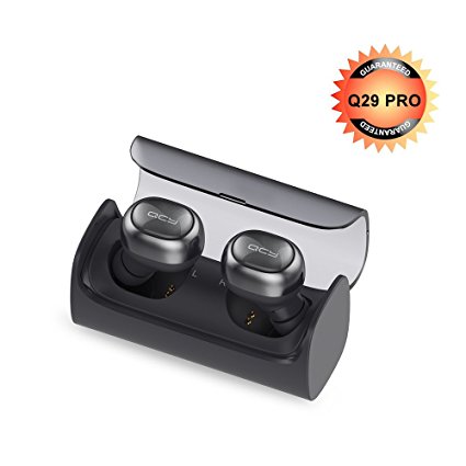 Bluetooth Earbuds,QCY Q29Pro Wireless Earbud Mini Dual Earpiece 4.2 Headphones Remarkable Performance Stereo Music Time In-Ear Earphones with Built-in Mic for iphone Samsung Android Phones