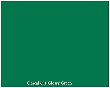 12" x 10 ft Roll of Glossy Oracal 651 Green  Adhesive-Backed Vinyl for Craft Cutters, Punches and Vinyl Sign Cutters by VinylXSticker