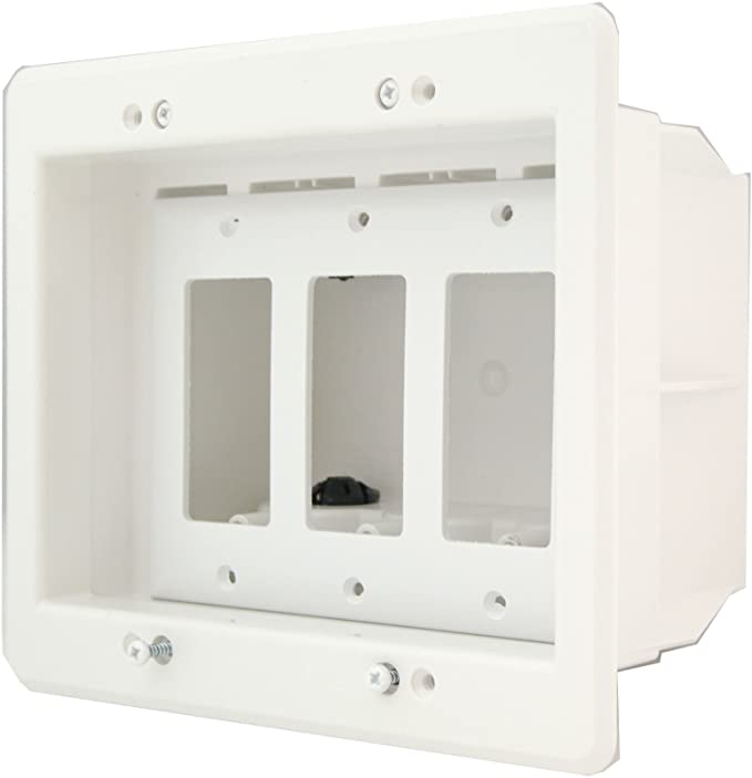 Arlington Industries DVFR3W-1 Wall Plate, 3 Gang, White