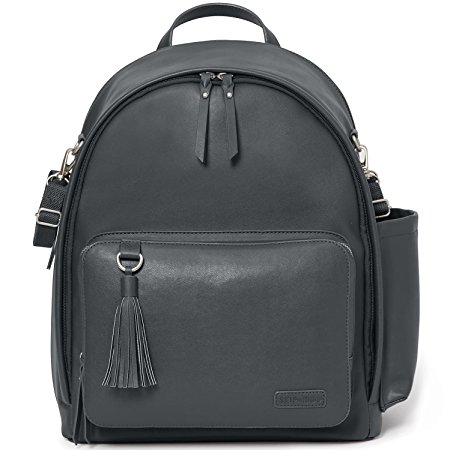 Skip Hop Greenwich Simply Chic Diaper Backpack, Smoke