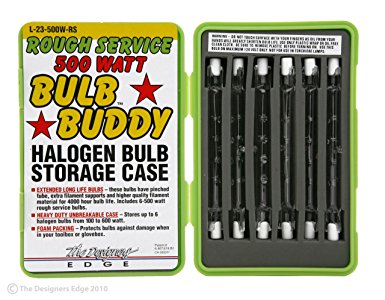 Designers Edge L-23 Rough Service Work Light Replacement T-3 Bulbs with Hard Case, 500-Watt, 6-Pack