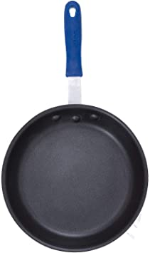 Winco AFPI-10NH, 10-Inch Induction Ready Aluminum Fry Pan with Non-Stick Coating, Frying Pan with Silicone Sleeve