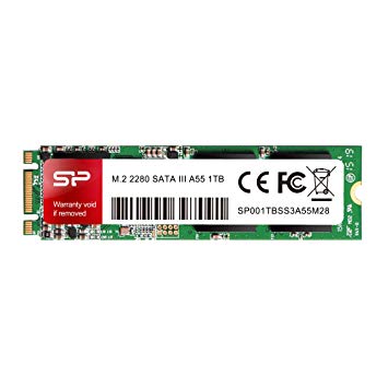 Silicon Power 1TB A55 M.2 2280 SSD (SLC Cache for Speed Boost) SATA III Internal Solid State Drive for Ultrabooks and Tablet Computers - Free-Download SSD Health Monitor Tool Included