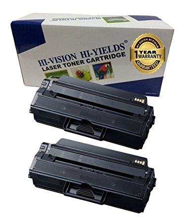 HI-VISION ® 2 Pack Compatible Samsung MLT-D115L 3K High Yield Toner Cartridge Replacement for Samsung Xpress SL-M2620, SL-2820, SL-M2670, SL-2870, SL-M2870FW, SL-ML2820DW, SL-M2820, SL-M2870