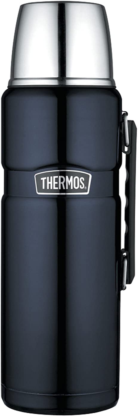 Thermos Stainless King 68 Ounce Vacuum Insulated Beverage Bottle, Midnight Blue