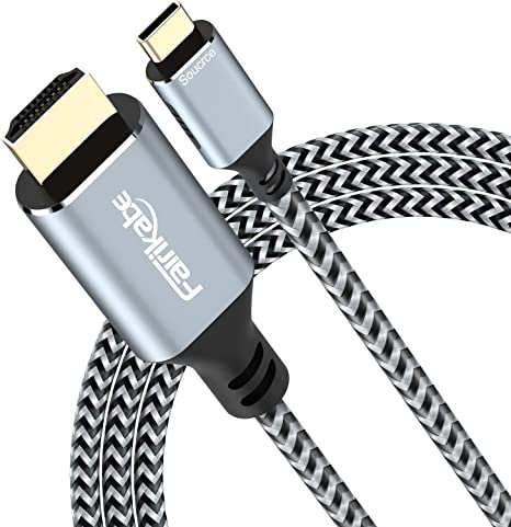 USB C to HDMI Cable 4K@60Hz, 6.6FT USB Type C to HDMI Adapter Cable Thunderbolt 3 Compatible, for MacBook Pro/Air, iPad Pro 2020/2021, iPad Air 4,iMac, Surface Pro, Dell XPS, Mac Mini