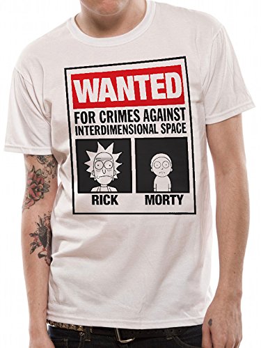 CID Men's Rick and Morty - Wanted T-Shirt