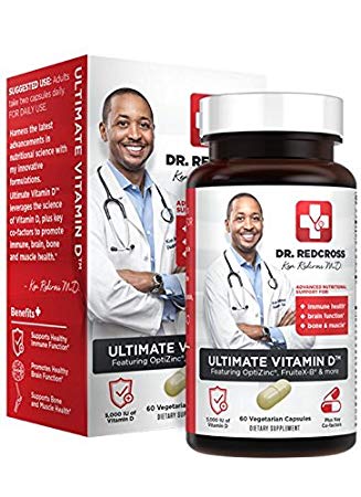 Dr. Ken Redcross, MD - Ultimate Vitamin D and Vitamin K2 - Boosted with Magnesium and Zinc - Non-GMO