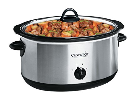 Crock-pot SCV800-S Oval Manual Slow Cooker, 8 quart, Stainless Steel