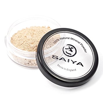Saiya Flawless Complexion Mineral Foundation Makeup Powder [FAIR] For Pale Skin Tones - Face Powder In All Skin Tones- Vegan Friendly SPF 15- 100% All Natural Weightless Mineral For Full Coverage- Perfect For All Skin Types- 4g