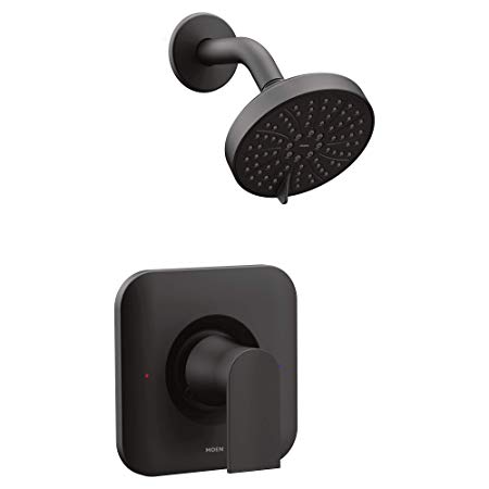 Moen T2472EPBL Genta Posi-Temp Pressure Balancing Eco-Performance Modern Shower Only Trim, Valve Required, Matte Black