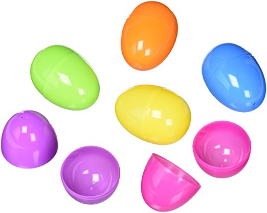 U.S. Toy (ED9) Beautiful Assorted Color 2 3/8 Plastic Easter Eggs - 12 Pack - Perfect Size Easter Basket/Hunt Egg