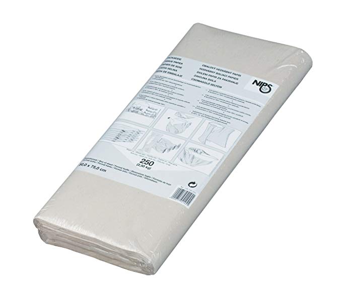 Nips 2.5Kg 50 x 75cm Recycled Tissue Paper for Packaging Filling or Interleaving - Grey (250 Sheets)