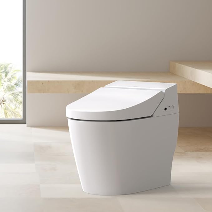 VOVO TCB-8200SA Smart Bidet Toilet, One Piece Integrated Toilet with Bidet Built-in, Auto Open/Close Lid, Auto Dual Flush, Heated Seat, Made in Korea - Elongated