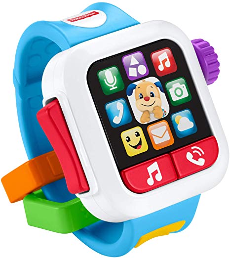 Fisher-Price Laugh & Learn Time to Learn Smartwatch, Musical Baby Toy