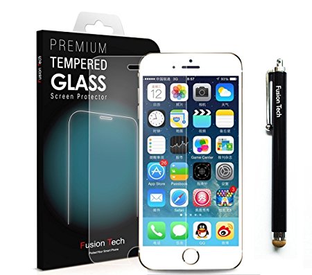 iPhone 7 Plus Screen Protector FusionTech® [ Tempered Glass ] iPhone 7 Plus Glass Screen Protector [Premium Quality] Anti-Scratch Bubble-Free Reduce Fingerprint No Rainbow Washable Glass Screen Protector in Retail Packing [ 0.26mm] (iPhone 7 Plus, [2Pack])