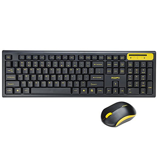 MOFII Wireless keyboard and Mouse,Portable wireless keyboard and mouse combo (Black)