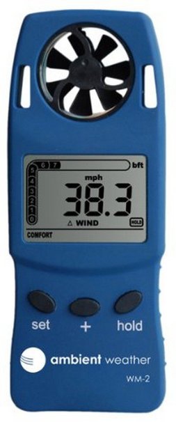 Ambient Weather WM-2 Handheld Weather Meter w Windspeed Temperature Wind Chill