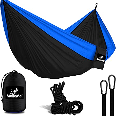 MalloMe Camping Hammock with Ropes - Hammocks - Portable Hammock Kids Hammock Outdoor Hammock - Hamac Double Hammock - 2 Person Hammock Tree Hammock - Hamock Tent for Travel - Hammocks for Outside