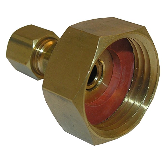 LASCO 17-8381 3/4-Inch Female Garden Hose by 1/4-Inch Compression Brass Adapter
