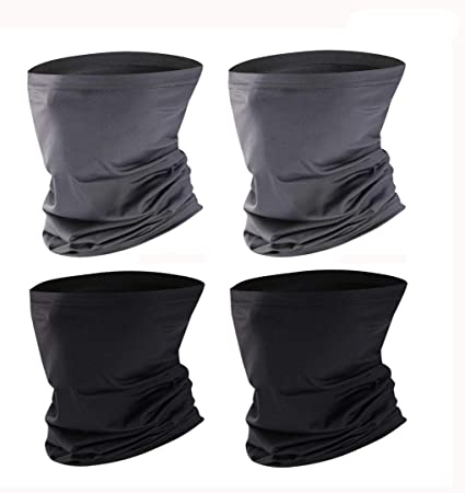 BEAUTEVER 10 Pack Face Cloth Cover Washable Reusable Dust Cotton Mouth Fishing Mask for Men Women-Black