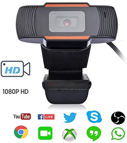 PC Webcam for Streaming HD 1080P,USB Pro Computer Web Camera Video Cam for Mac Windows Laptop Conferencing Gaming Xbox Skype OBS Youtube Xsplit GoReact with Microphone