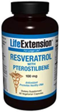 Life Extension Resveratrol with Pterostilbene | 100 mg, 60 Vegetarian Capsules (Multi-Pack)