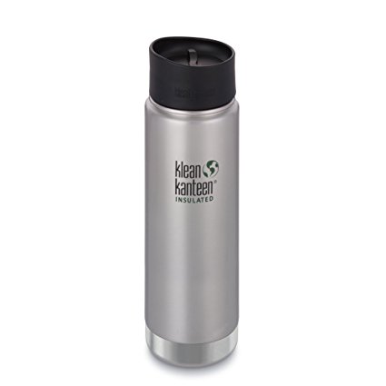 Klean Kanteen Wide Double Wall Vacuum Insulated Stainless Steel Coffee Mug with Leak Proof Café Cap 2.0