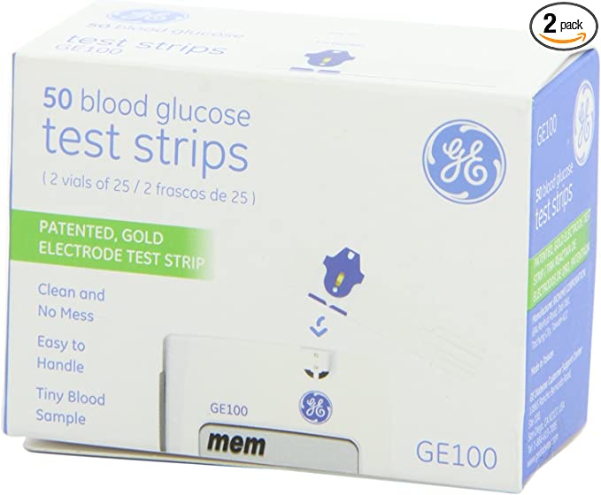 GE100 Test Strips 50 Ct (2 Pack)
